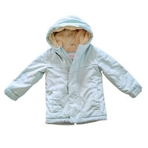 Cat & Jack Toddler Girls Faux Fur Lined Waterproof Winter Coat size 2T